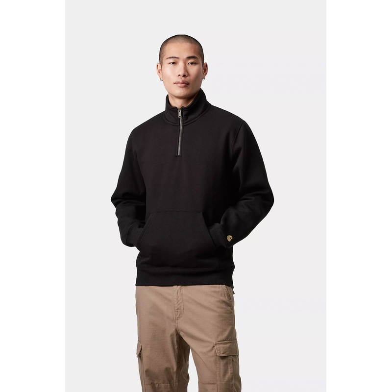 CARHARTT WIP – CHASE NECK ZIP SWEAT – BLACK