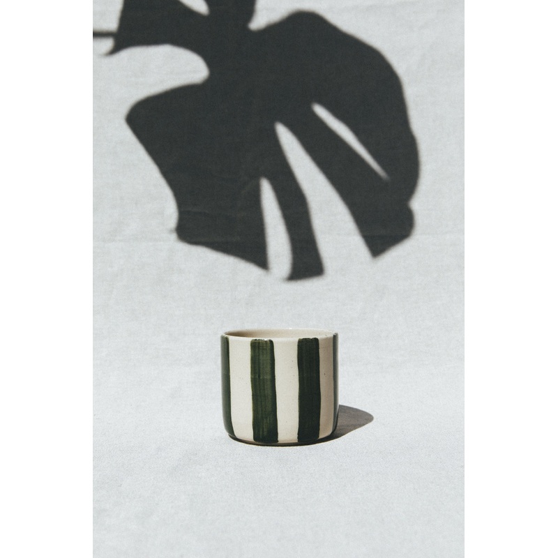 LUZ CERAMICS – GREEN STRIPES CUP