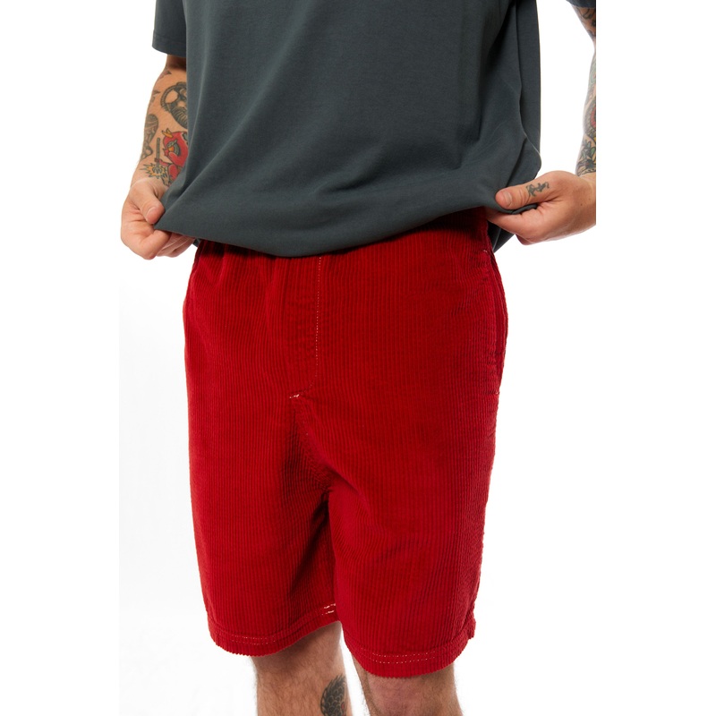 PUKAS – CORDUROY CONTRAST WALKSHORT – TURBO RED