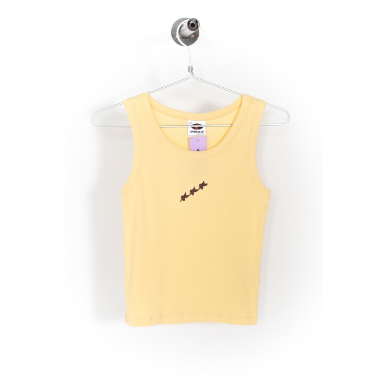 PUKAS SURF SHOP – 3 STARS RIBBED TANK – LIGHT YELLOW