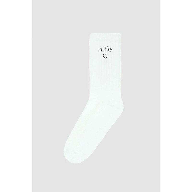 ARTE – HEART LOGO SOCKS – WHITE